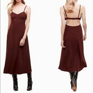 Aritzia Jeanie Midi Dress Truffle size 2